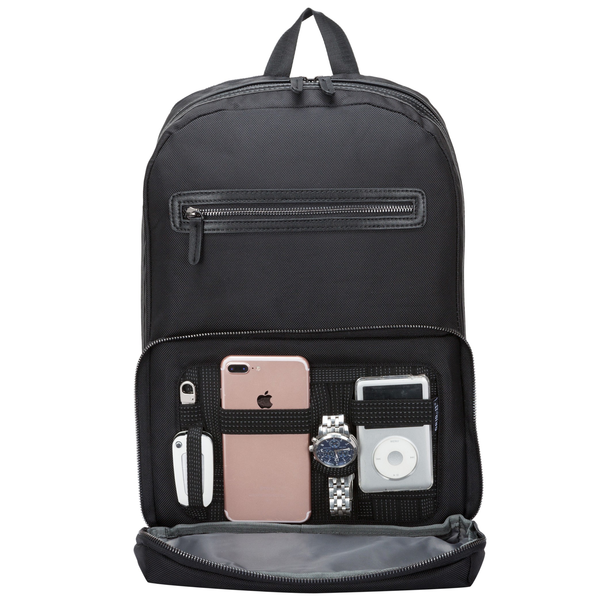 Greaked Unisex Fashion Wear-Resistant Rucksack Concise Solid Color Backpack Computer Bag School Bag Black 7L Mini 